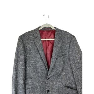 Thomas Farthing Blazer Jacket Suit Bloomsbury London Wool 48S England Tweed Gray